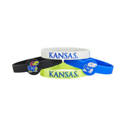 Aminco NCAA Kansas Jayhawks Silicone Bracelets, 4-Pack