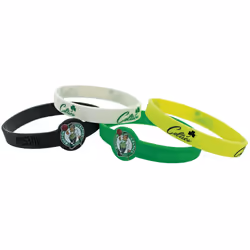 Aminco NBA Boston celtics Silicone Bracelets 4-Pack