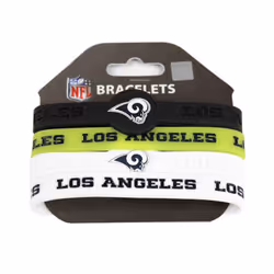 Aminco NFL Los Angeles Rams NFL-BC-283-33 Bracelets (4 Pack), One Size, Team Colors
