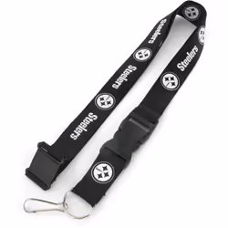 Pittsburgh Steelers Lanyard Black and White