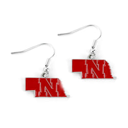 Aminco NCAA Nebraska Cornhuskers Home State Design Earrings