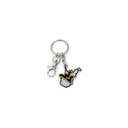 NCAA West Virginia Mountaineers Heavyweight Home State Design Keychain