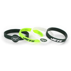Aminco NFL New York Jets Silicone Bracelets, 4-Pack
