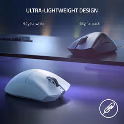Razer Deathadder V3 Pro White Wireless USB Type-C 30000 DPI Gaming Mouse