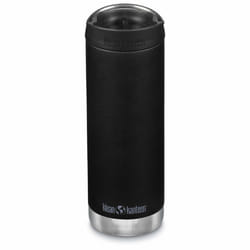 Klean Kanteen TKWide Insulated Coffee Tumbler with Cafe Cap - Stainless Steel Water Bottle & Thermal Tumbler - Black  16 oz