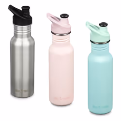 Klean Kanteen 18oz Classic Narrow drinks bottle + sport cap Stainless Steel