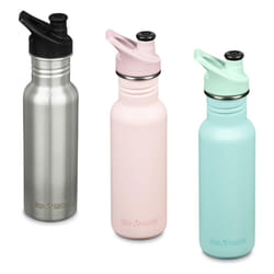 Klean Kanteen 18oz Classic Narrow drinks bottle + sport cap Stainless Steel