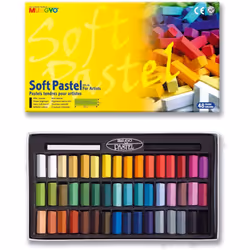Non Toxic Mungyo Soft Pastel Set of 48 Assorted Colors Square Chalk(US English Version) - New Version
