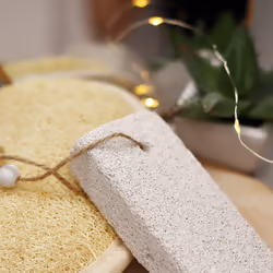 Coimoon Set (Made in Europe)- Exfoliating Organic Loofah Face Pads and
