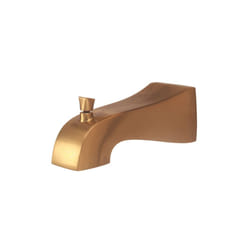 Pioneer X-6400110-BG Modern Sleek 7"""" Reach Extended Combo Diverter Tub Spout 1/2"""" IPS or Slip-Fit Installation in PVD Brushed Gold