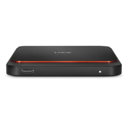 LaCie STHK1000800 external solid state drive Thunderbolt technology 1 TB USB Type-C 3.2 Gen 1 (3.1 Gen 1) Black, Orange