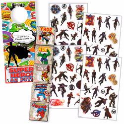 Marvel Captain America Coloring Book and Stickers Bundle with Captain America Stickers Captain America  Iron Man  Hulk  and More