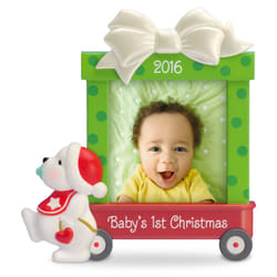Hallmark Keepsake Baby's First 2016 """"Beary Cute Dated Picture Frame H
