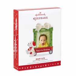 Hallmark Keepsake Baby's First 2016 """"Beary Cute Dated Picture Frame H