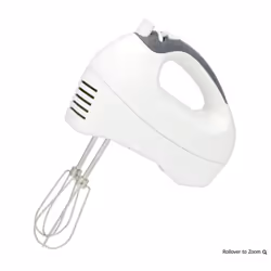 White Hand Mixer With 5 Speed Settings
