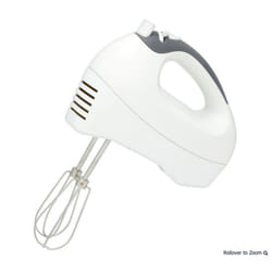 White Hand Mixer With 5 Speed Settings