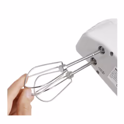 White Hand Mixer With 5 Speed Settings