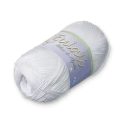 EULALI [100grs] by Omega - Bright 100% Mercerized Egyptian Cotton Thread - Color: 01 White