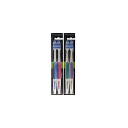 REACH Essential Care Interdental Medium Toothbrush, Duo Pack x 2, Full Head Hard Bristle Manual Toothbrushes, Variety Colors Multipack, Daily Oral