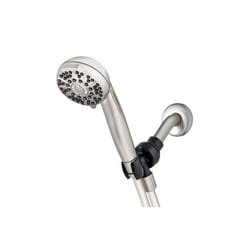 Waterpik  PowerPulsePlus Brushed Nickel Six settings Handheld Showerhead, 2 Gpm