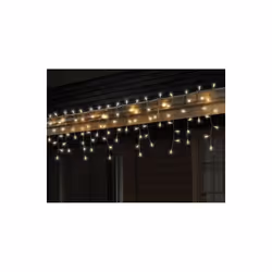Celebrations 40811-71 Cool White Traditional LED Icicle Light Set 100 Count - Pack of  12