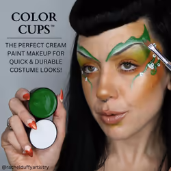 Mehron Makeup Color Cups | Stage  Foundation  Face Paint  Body Paint  Halloween | Face Paint Makeup | Greasepaint .5 oz (14 g) (Red)