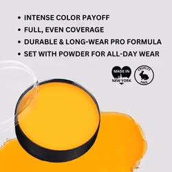 Mehron Makeup Color Cups | Stage  Foundation  Face Paint  Body Paint  Halloween | Face Paint Makeup | Greasepaint .5 oz 14 g Yellow