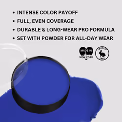 Mehron Makeup Color Cups | Stage  Foundation  Face Paint  Body Paint  Halloween | Face Paint Makeup | Greasepaint .5 oz (14 g) (Blue)