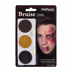 Mehron Makeup Tri-Color Character Makeup Palette | Halloween Special Effects and Theater Cream Makeup FX Palette | Face Pain ...