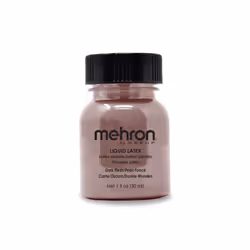 Mehron Makeup Liquid Latex | SFX Makeup | Halloween Latex Makeup | Latex Glue for Skin | Prosthetic Glue 1 fl oz (30 ml) (Dar ...