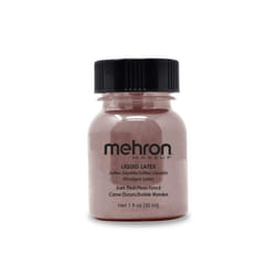 Mehron Makeup Liquid Latex | SFX Makeup | Halloween Latex Makeup | Latex Glue for Skin | Prosthetic Glue 1 fl oz (30 ml) (Dark Flesh)