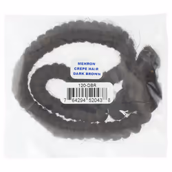 Mehron Makeup Crepe Hair 12-inch Braid (Dark Brown)