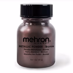 Mehron Makeup Metallic Powder | Metallic Chrome Powder Pigment for Face & Body Paint, Eyeshadow, and Eyeliner .75 oz 21 g Bro ...