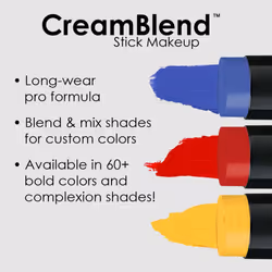 Mehron Makeup CreamBlend Stick | Face Paint  Body Paint  & Foundation Cream Makeup | Body Paint Stick Perfect for Halloween Makeup .75 oz (21 g) (Past