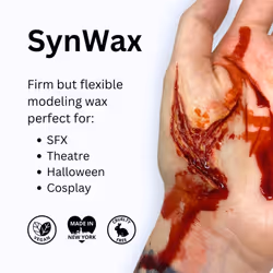 Mehron Makeup SynWax | Firm Modeling Wax for Special FX | Scar Wax SFX Makeup For Fake Scars  Fake Wounds  & Halloween Effects 0.4 Oz (11 g)