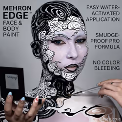 Mehron EDGE Face & Body Paint| Professional Water-Activated Face Paint Makeup | Made in the USA | For Cosplay  Halloween  & SFX (Mulit Color Palette)