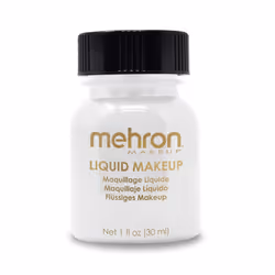 Mehron White Liquid Face and Body Paint (1 oz) Highly Pigmented Water-Based Smudge-Proof Long-Lasting Versatile Applicat ...
