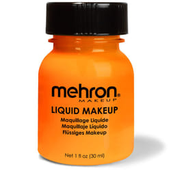 Mehron Makeup Liquid Makeup | Face Paint and Body Paint Perfect for Halloween  Cosplay I Air Brush Compatible Body Paint(1 oz) (Orange)