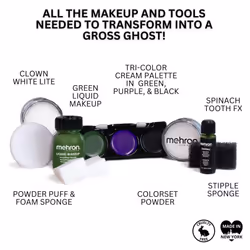 Mehron Makeup Professional Character Kits| Makeup Kits for Halloween & Cosplay| Made in the USA | Complete Makeup Kit I (Gross Ghost)