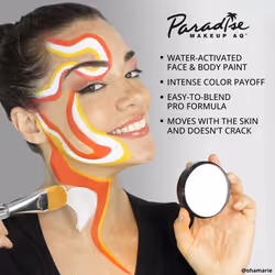 Mehron Makeup Paradise Makeup AQ Pro Size | Stage & Screen  Face & Body Painting  Special FX  Beauty  Cosplay  and Halloween | Water Activated Face Pa