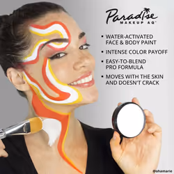 Mehron Makeup Paradise Makeup AQ Pro Size | Stage & Screen  Face & Body Painting  Special FX  Beauty  Cosplay  and Halloween | Water Activated Face Pa