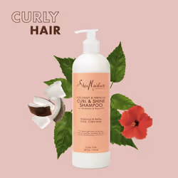 SheaMoisture Shampoo Coconut and Hibiscus  for Thick  Curly Hair  to Cleanse & Hydrate  24 oz