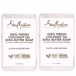 Shea Moisture 100% Virgin Coconut Oil Shea Butter Soap 8 Ounce (Pack of 2)