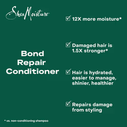 Shea Moisture Bond Repair Conditioner Amla Oil to Strengthen Hair with Anti-Breakage with Restorative HydroPlex Infusion 13 oz