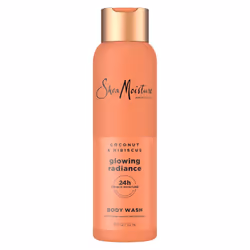 SheaMoisture Coconut Hibiscus Body Wash Glowing Radiance Glowing Radiance body wash for 24H Visible Moisture for Healthy Glow ...