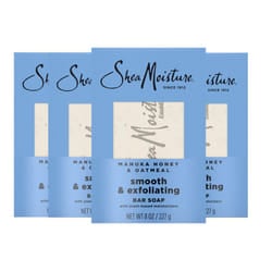 SheaMoisture Bar Soap Manuka Honey Oatmeal 4 Count Smoothing & Exfoliating Smooth and Exfoliating bar soap with 24h shea moisture nutrients for Health