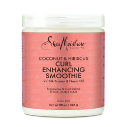 SheaMoisture Curl Enhancing Smoothie Hair Cream for Thick Curly Hair Coconut and Hibiscus Sulfate Free and Paraben Free Curl Cream 20 oz