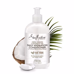 SheaMoisture Shampoo and Conditioner Set  13 Fl Oz Ea with Leave In Treatment Spray 8 Fl Oz  Daily Hydration 100% Virgin Coconut Oil  Curly Hair Produ