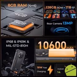 Oukitel WP28 S Rugged smartphone 16GB (4+12)+128GB - green