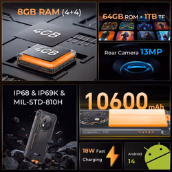 Oukitel WP28E Rugged 4G Smartphones 4GB RAM+64GB - green